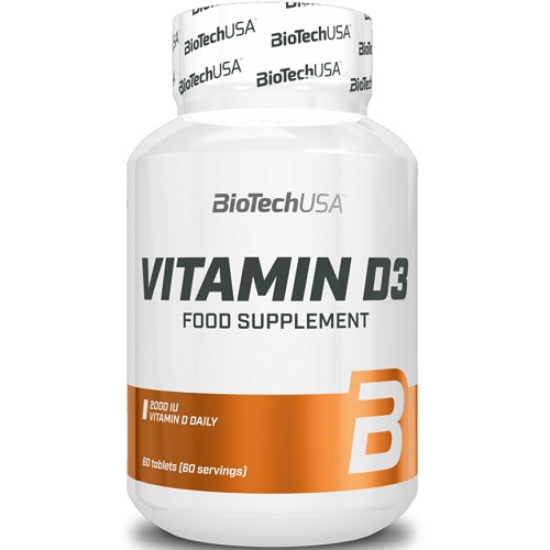 BioTech USA Vitamin D3 50 mcg, 60 Tablets